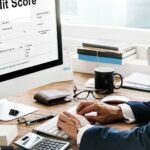 Antreprenor analizând documente pentru un credit IMM
