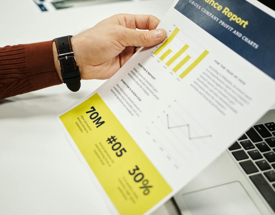 Raport financiar al unei firme cu documente fiscale
